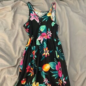 Floral Black Dress